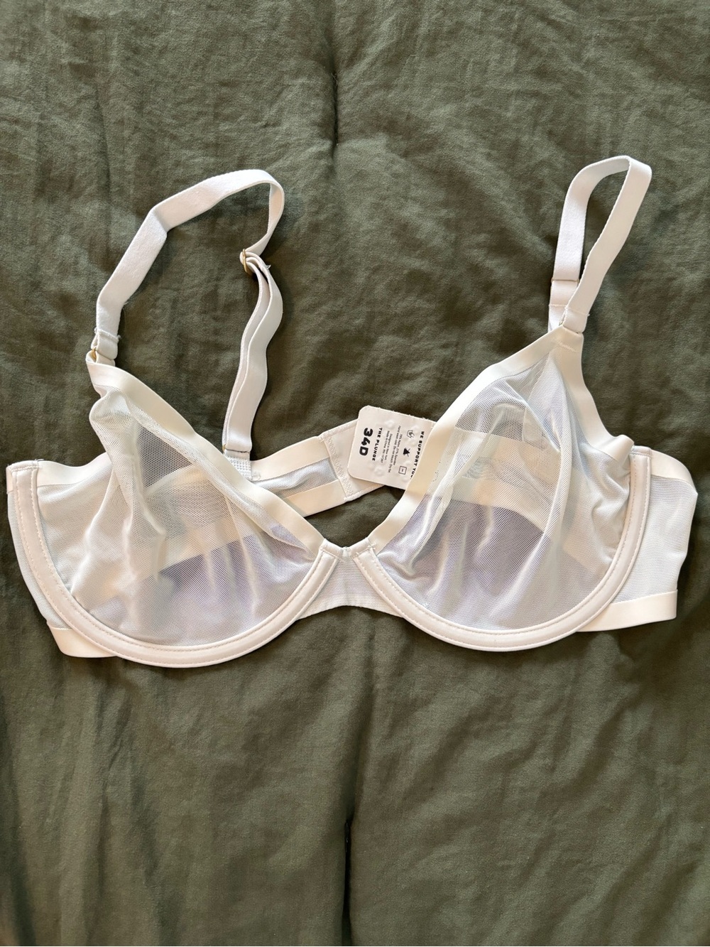 CUUP White Sheer Underwire Mesh Bra
